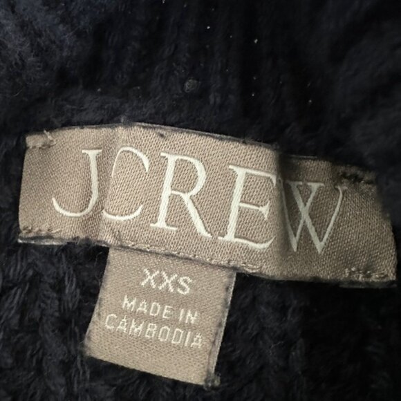 J. Crew - Navy Chunky Ribbed Women’s Turtleneck Sweater - XXS - Picture 2 of 3